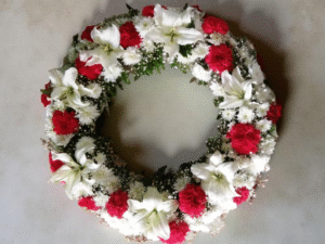 Carnations,Roses and Chrysanthemum Wreath SF/F041